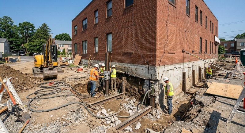 Building Foundation Repair in Apex, NC