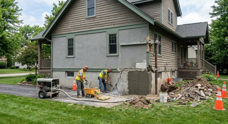 Concrete Foundation Repair in Holly Springs, NC