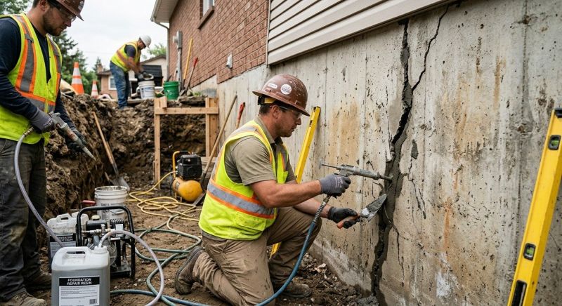 Cracked Foundation Repair in Wendell, NC