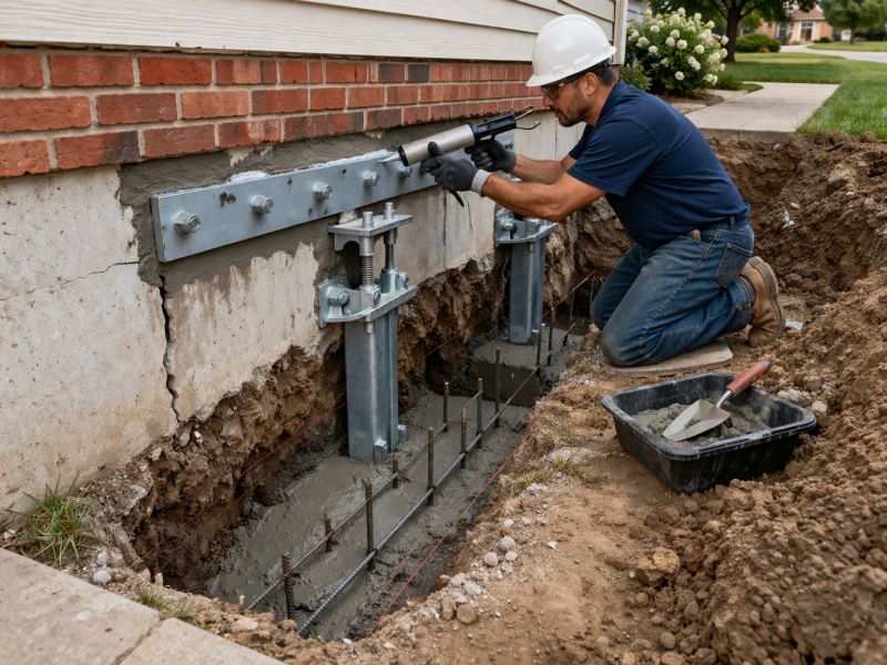 Exterior Foundation Repair in Wake County, NC