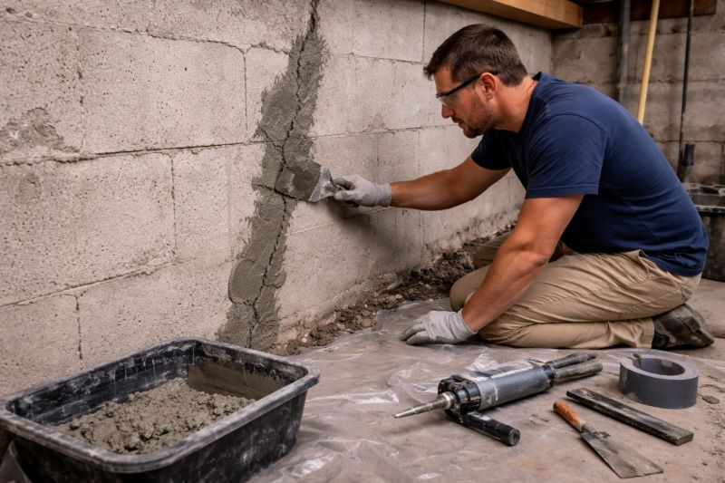Foundation Crack Repair in Moncure, NC