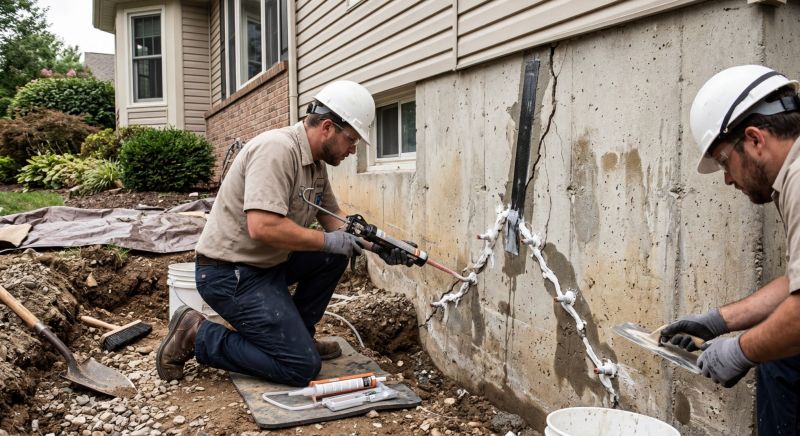 Foundation Crack Sealing in Wake County, NC
