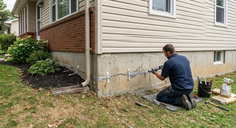 Foundation Crack Sealing in Wake County, NC