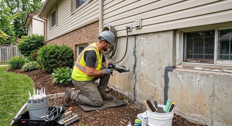 Foundation Crack Sealing in Wake County, NC