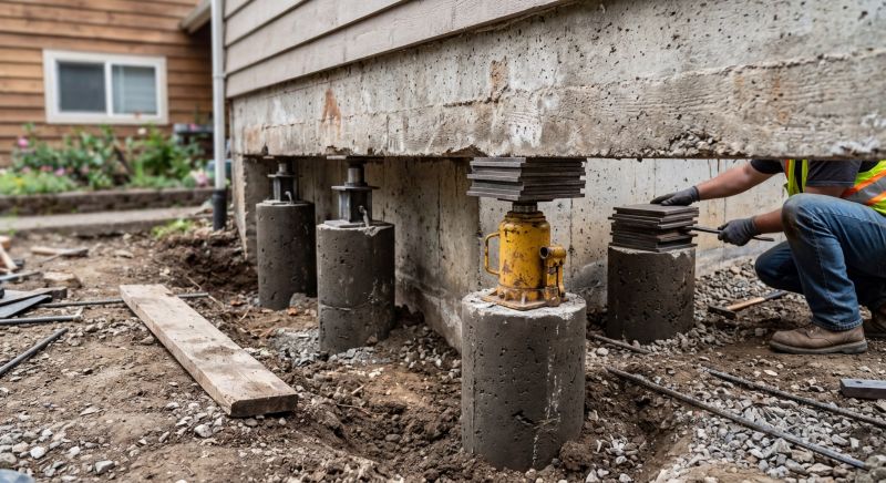 Foundation Pier Leveling in Wake County, NC