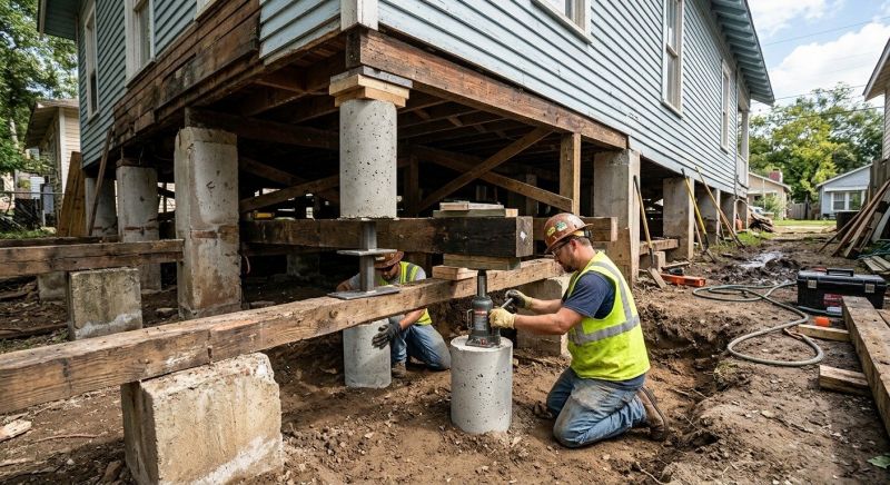 Foundation Pier Repair in Wake County, NC