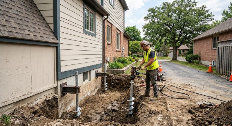 Helical Piers Installation in Wake County, NC