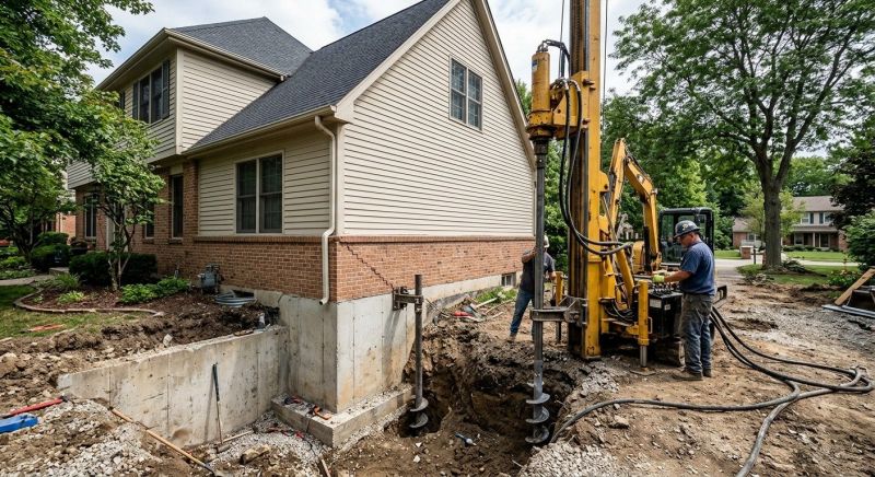 Helical Piers Installation in Wake County, NC