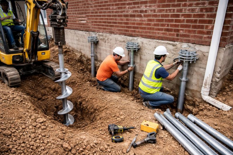Helical Piers Installation in Wake County, NC