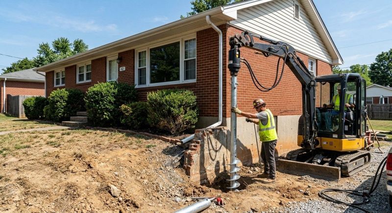 Helical Pile Installation in Wake County, NC