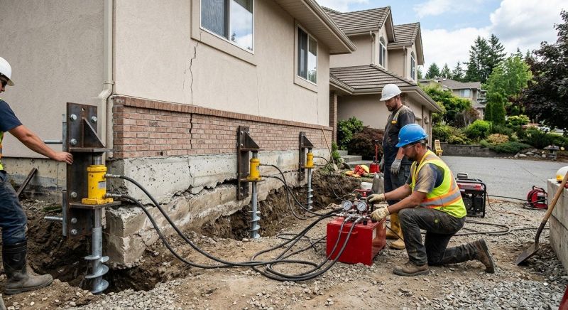 Sinking Foundation Lifting in Wake County, NC