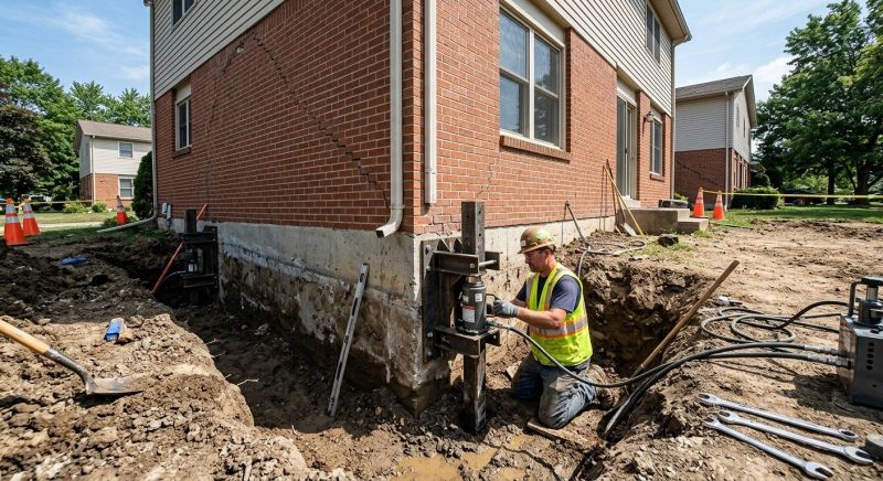 Sinking Foundation Repair in Wake County, NC