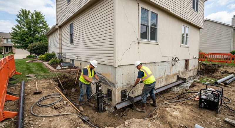 Sinking Foundation Repair in Pittsboro, NC