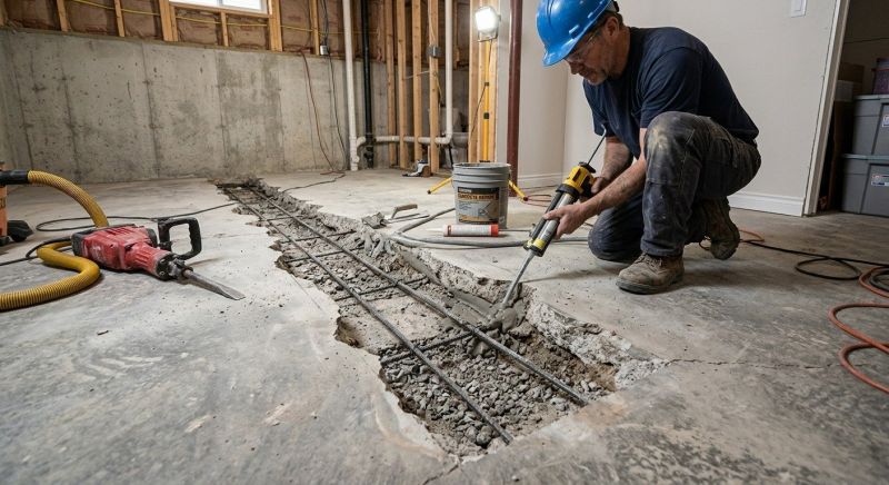 Slab Foundation Repair in Wake County, NC